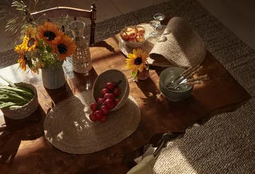 Ψάθινο σουπλά οβάλ - φύση - Dixie