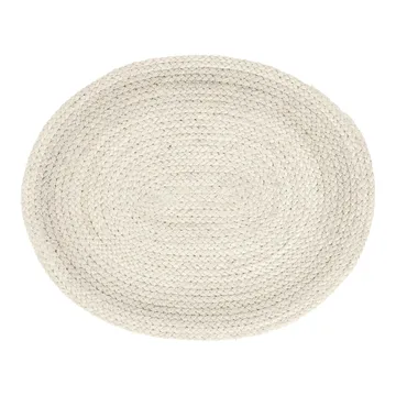 Ψάθινο σουπλά οβάλ - ιβουάρ - Dixie