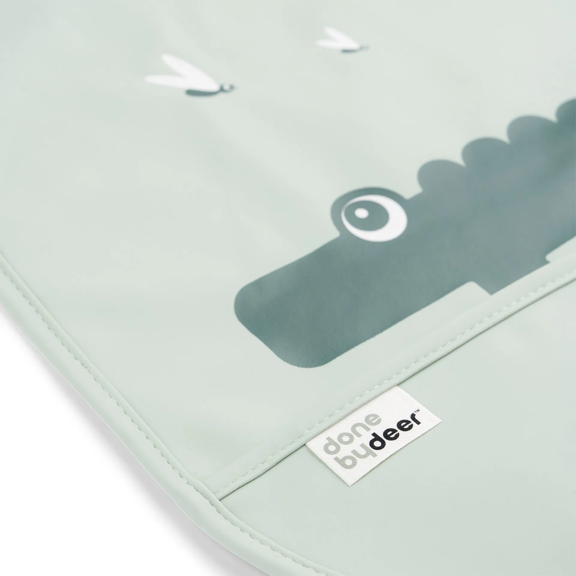 Σαλιάρα Croco με Velcro 2-pack, Green Done by deer