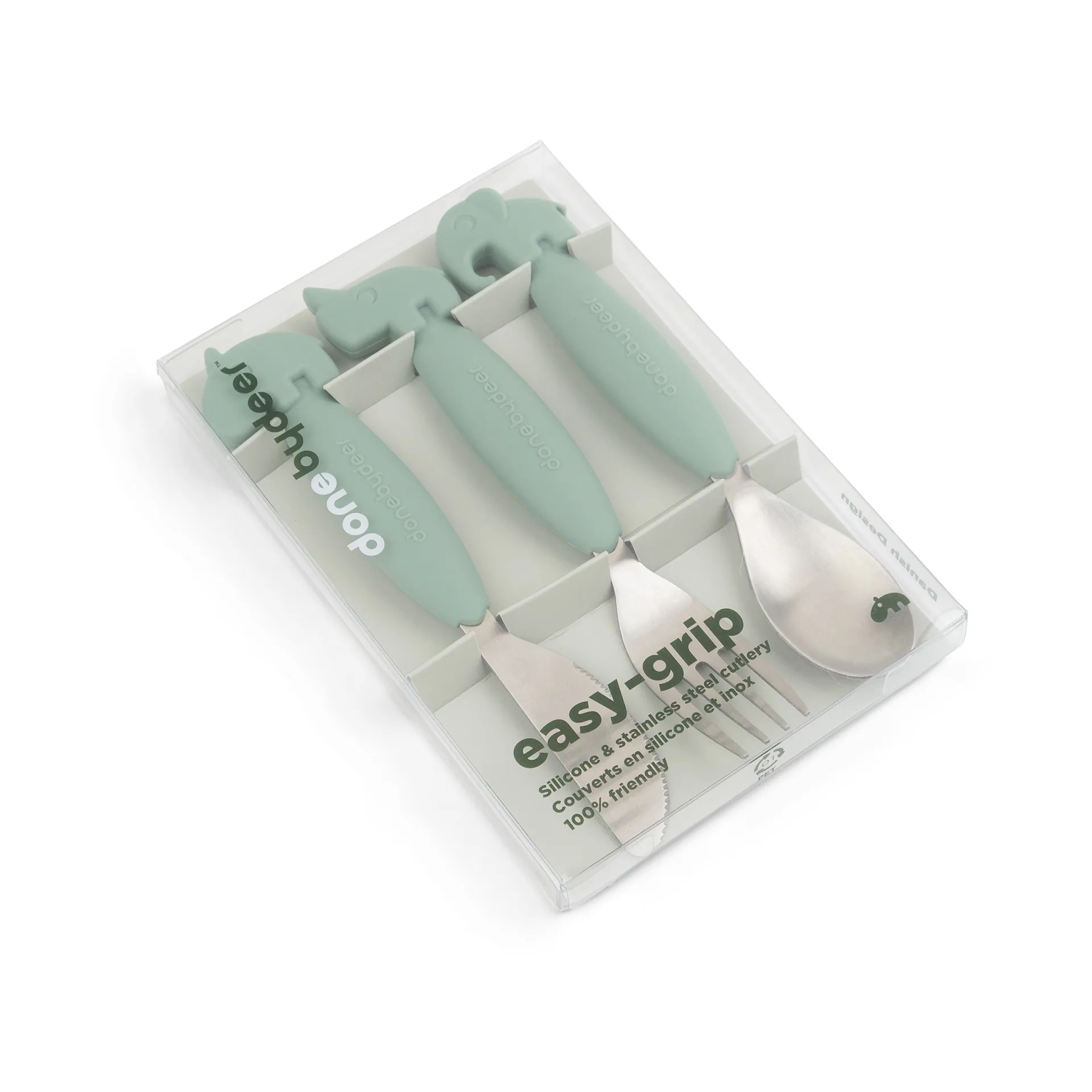 Σετ μαχαιροπήρουνων Deer Friends Easy-grip, 3 τεμάχια, Green Done by deer