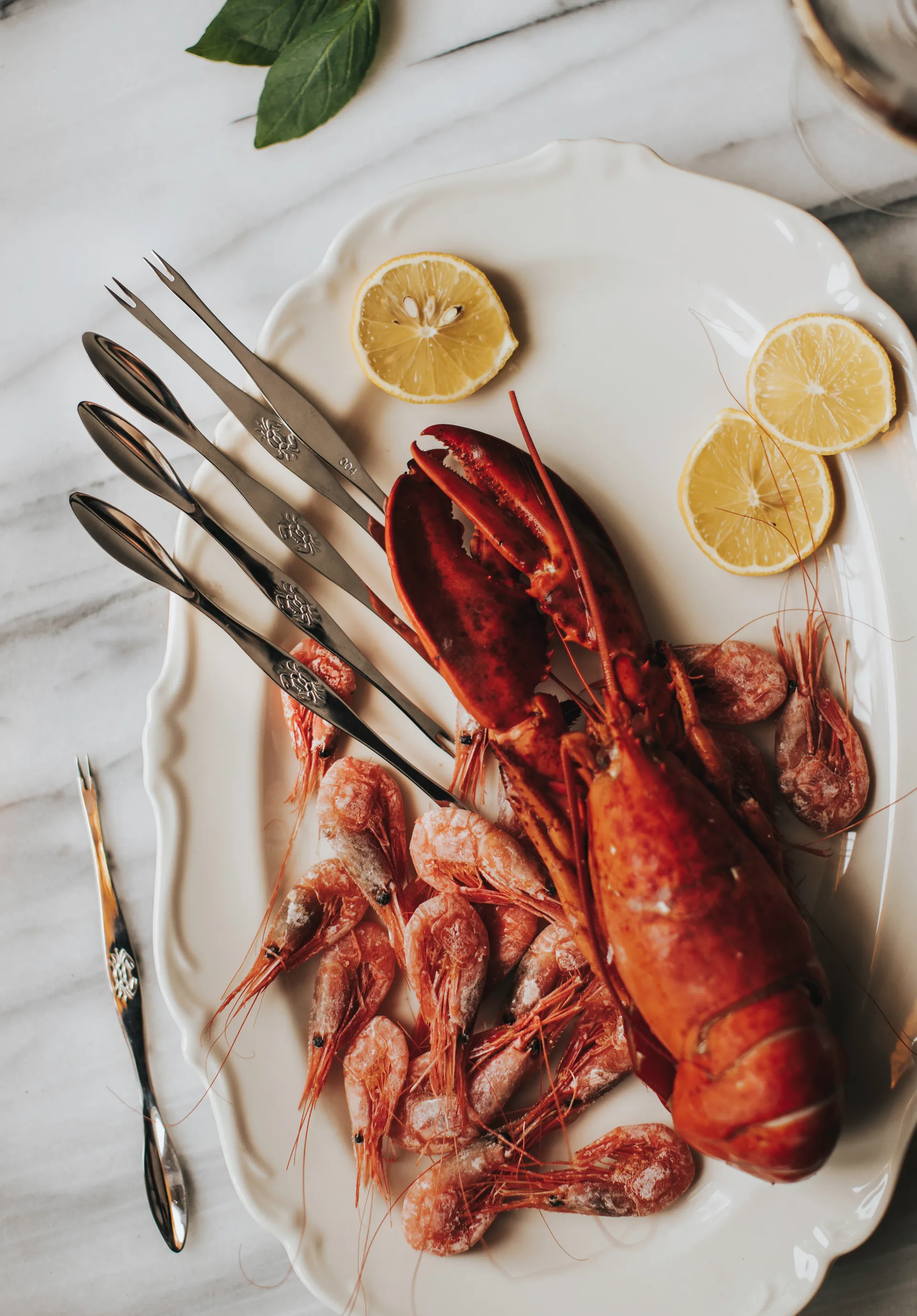 Σετ 6 πιρουνιών για θαλασσινά Skai, Ασημένιο Dorre