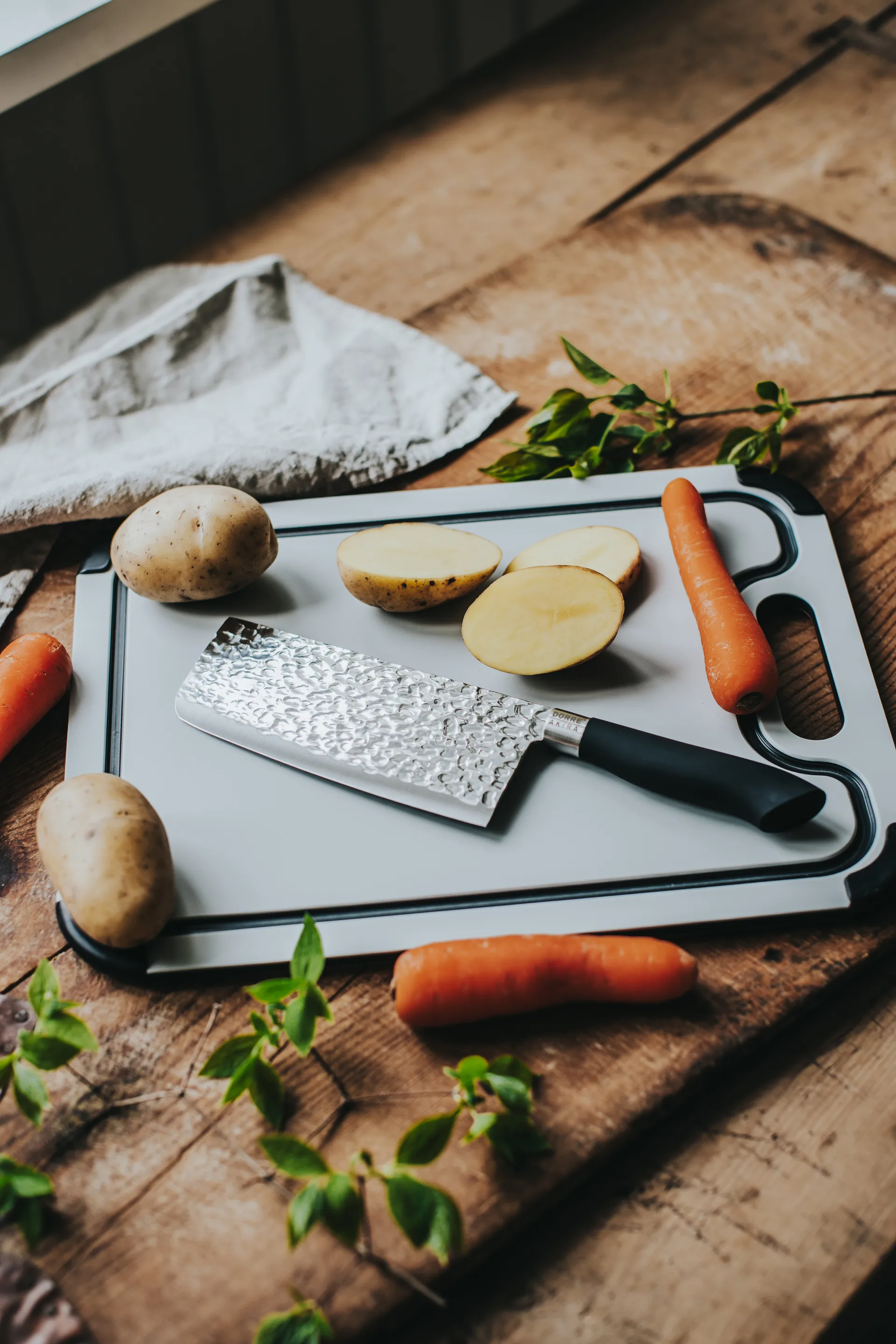 Akira Κινέζικο μαχαίρι σεφ 30 cm, Μάυρο Dorre