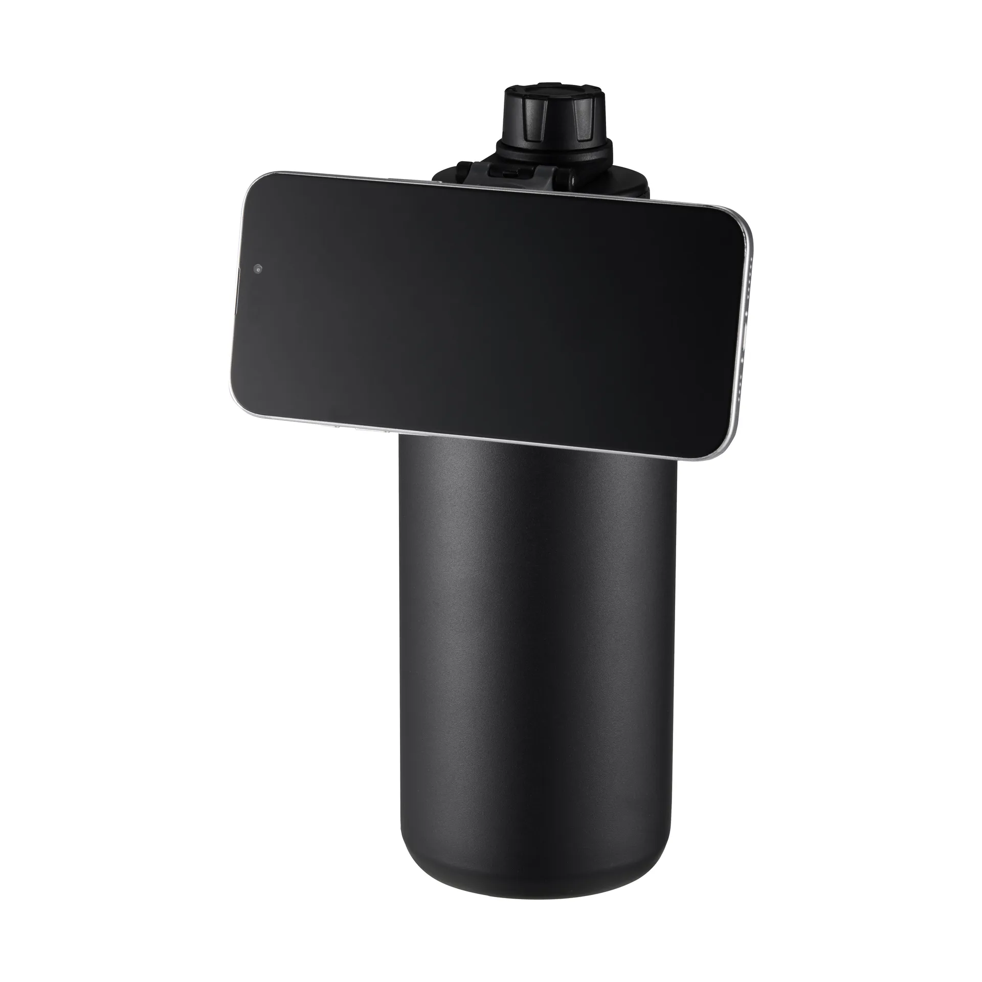 Flory μπουκάλι νερού διπλού τοιχώματος με μαγνήτη κινητού 0,9 L, Μαύρο-γκρι Dorre