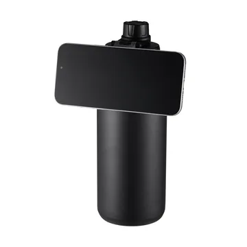 Flory μπουκάλι νερού διπλού τοιχώματος με μαγνήτη κινητού 0,9 L - Μαύρο-μοβ - Dorre