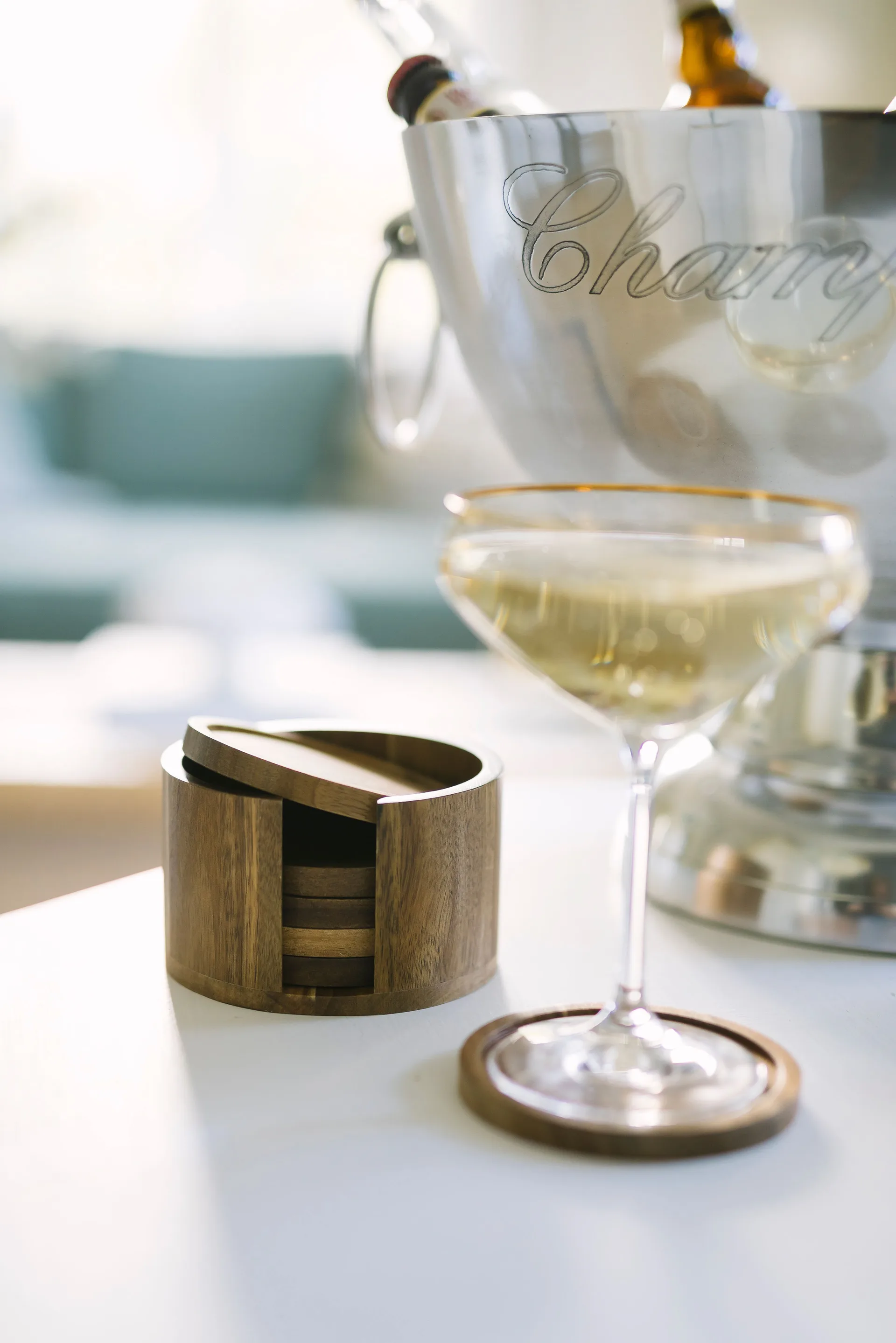 Gota σουβέρ Ø10 cm Συσκευασία 6 τεμαχίων, Ακακία Dorre