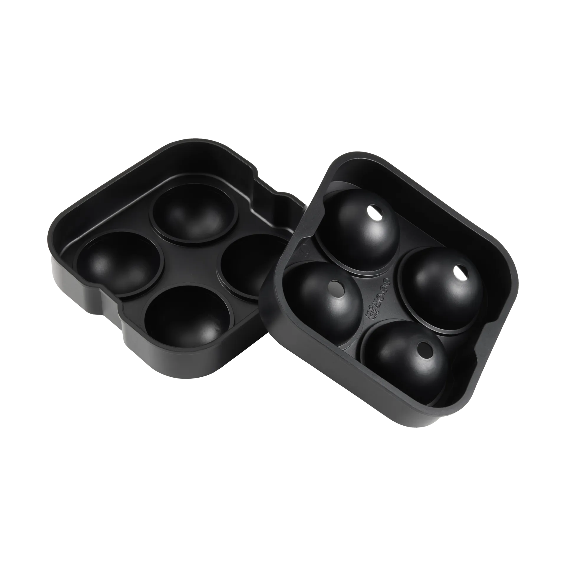 Παγοθήκη για στρογγυλά παγάκια Isha 4 τεμ., Μάυρο Dorre