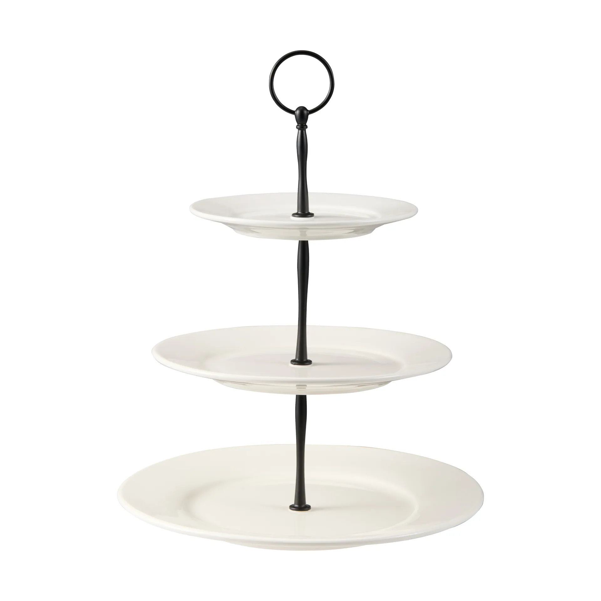 Πιατέλα για κέικ Kafi 3 επιπέδων πορσελάνη, Άσπρο Dorre