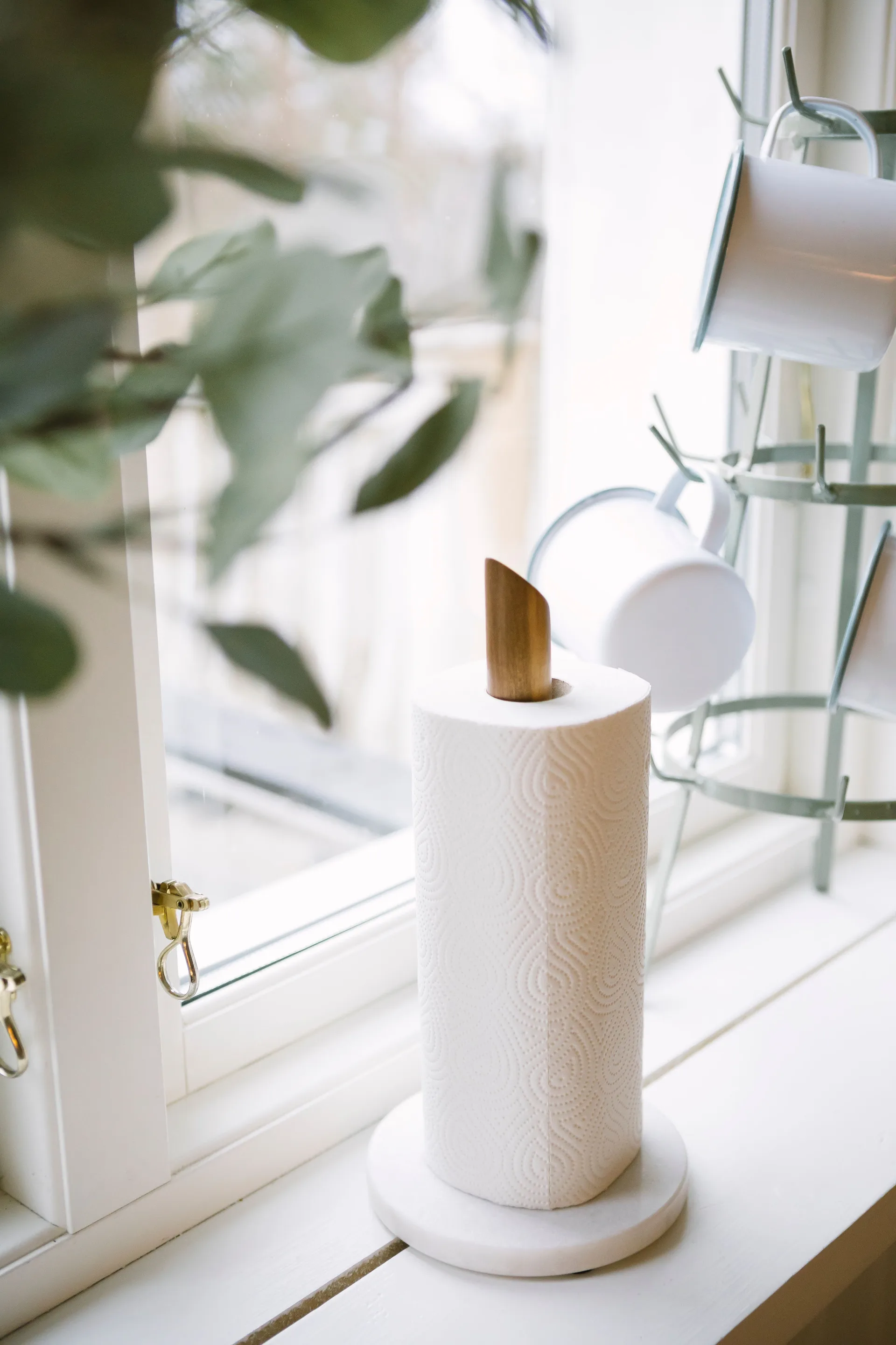 Penny θήκη ρολού κουζίνας 32 cm, Ξύλο-μάρμαρο Dorre