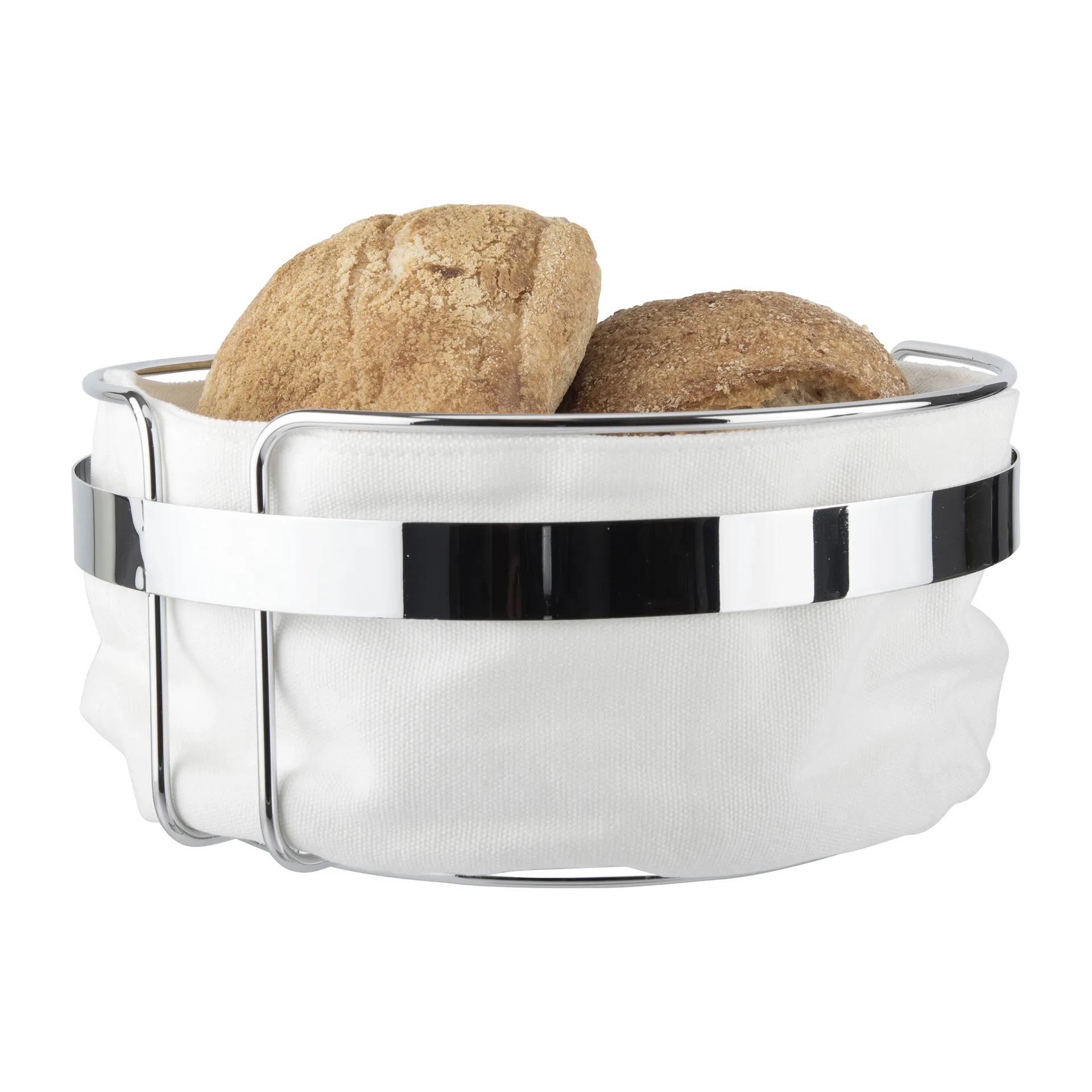 Practical ψωμιέρα Ø22 cm, Ύφασμα-χρώμιο Dorre