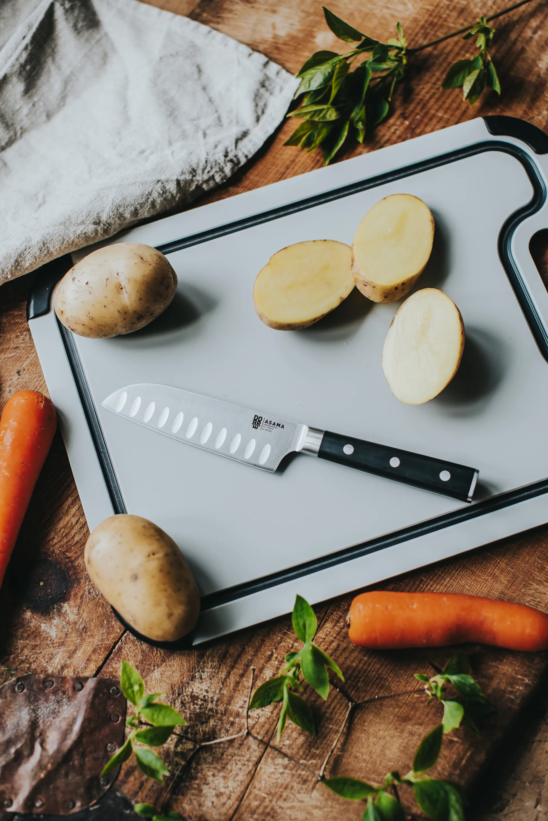 Μαχαίρι Santoku Asama 13 εκ., Μαύρη λαβή Dorre