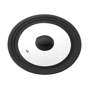 Καπάκι γενικής χρήσης Una 20/22/24 cm - Γυαλί-μαύρη σιλικόνη - Dorre