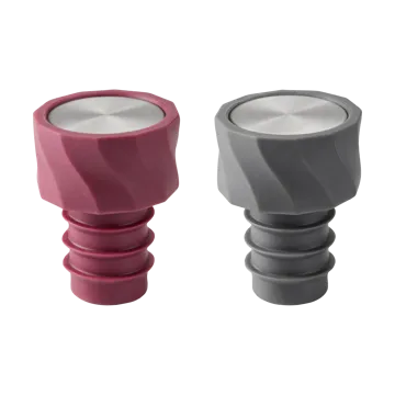 Vivi πώμα κρασιού 2-τεμαχίων 4,5cm - Μαύρο-μπορντό - Dorre