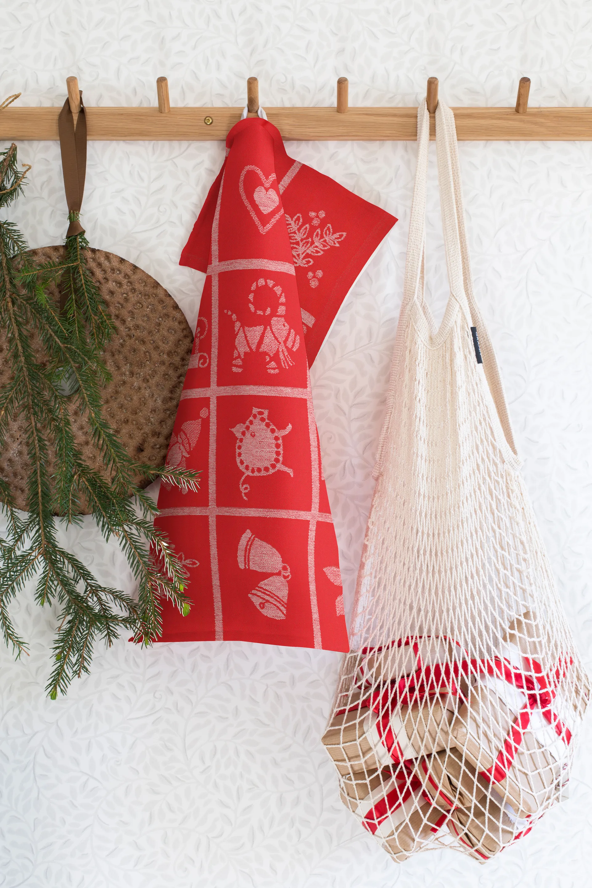 Πετσέτα κουζίνας Adventruta 35x50 cm, Κόκκινο Ekelund Linneväveri