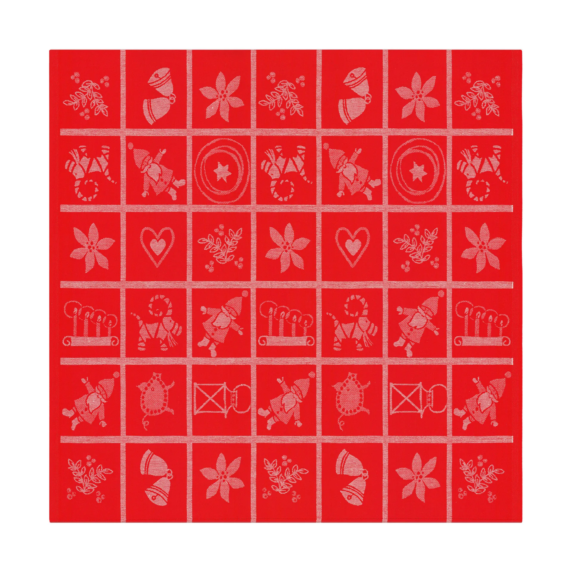 Τραπεζομάντηλο Adventruta 80x80 cm, Κόκκινο Ekelund Linneväveri