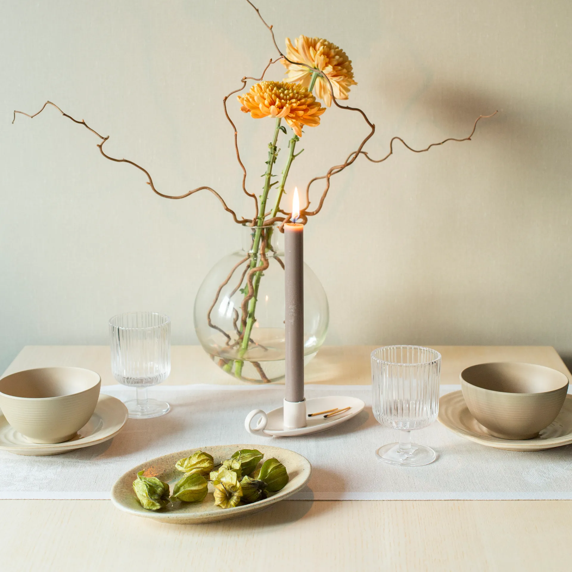 Airy διακοσμητικό τραπεζομάντιλο 35x120 cm, μπεζ Ekelund Linneväveri