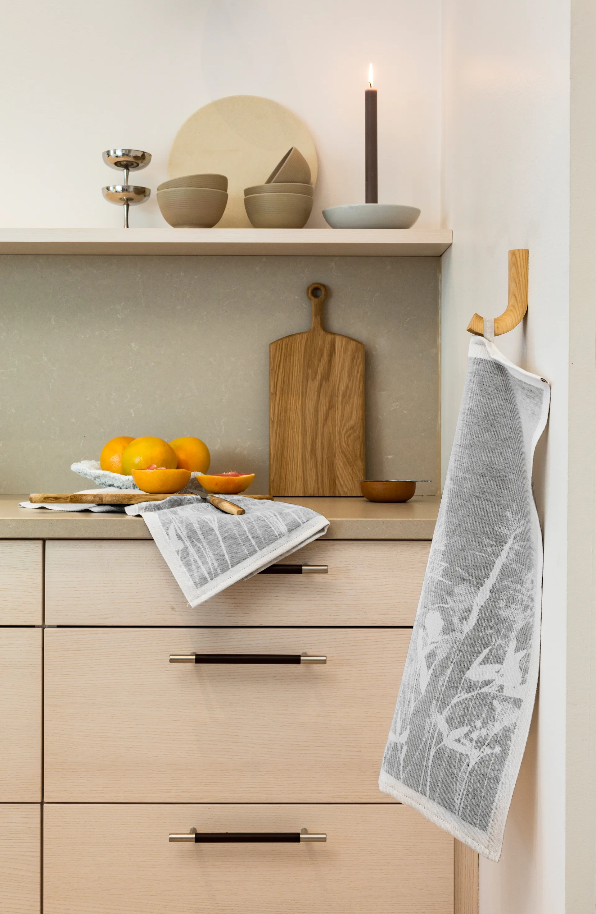 Airy πετσέτα κουζίνας 35x50 cm, γκρι Ekelund Linneväveri