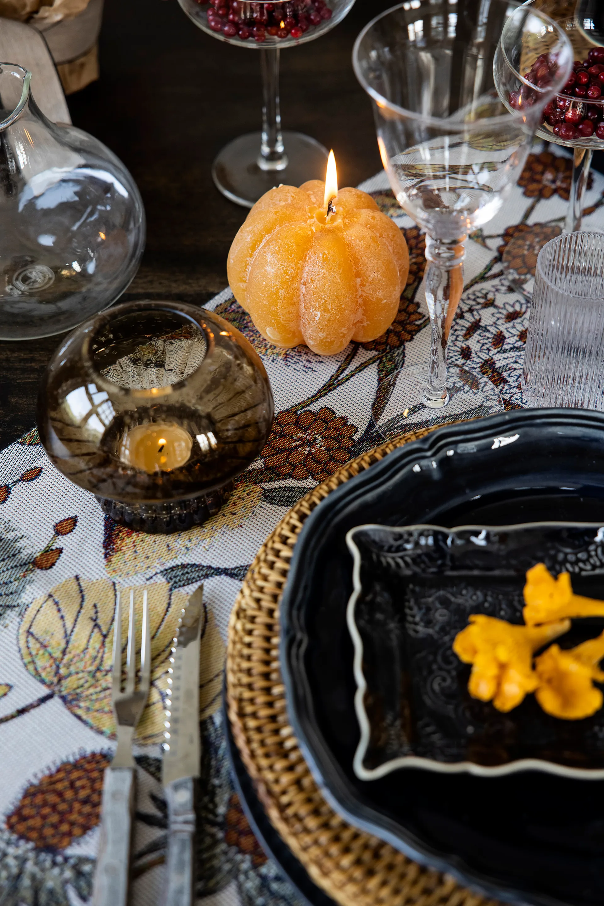 Autumn επιτραπέζιος δρομέας 35x120 cm, Καφέ-κόκκινο Ekelund Linneväveri