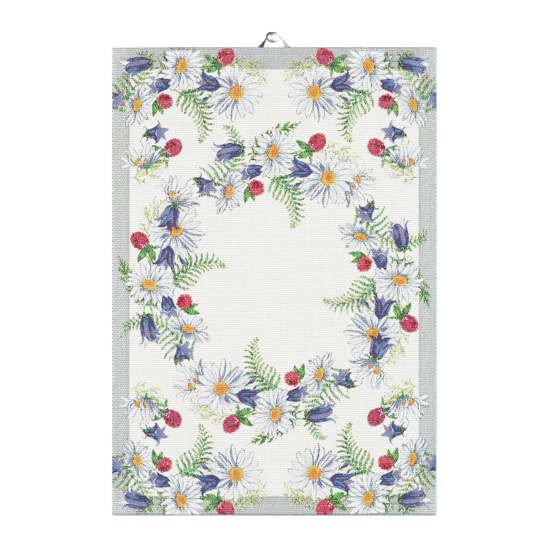 Blomkrans πετσέτα κουζίνας 35x50 cm, πολύχρωμο Ekelund Linneväveri