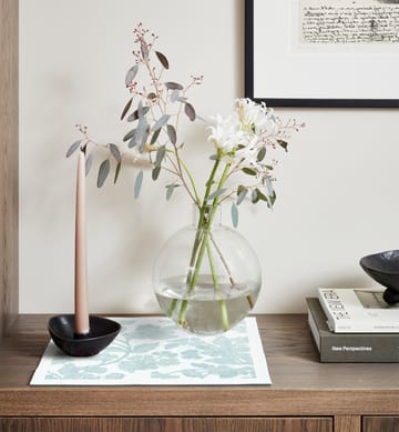 Blomranka πετσέτα 35x35 cm - Ανοιχτό πράσινο - Ekelund Linneväveri