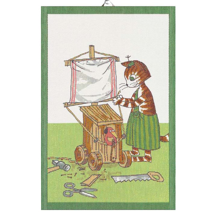 Findus Bygger πετσέτα κουζίνας 40x60 cm, Πολύχρωμο Ekelund Linneväveri