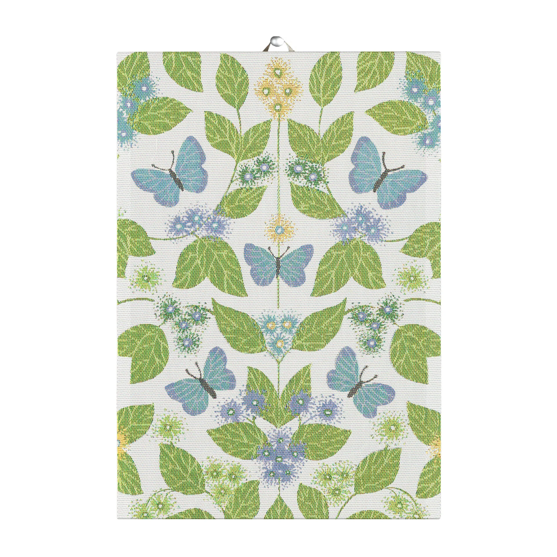 Fjärilsdröm πετσέτα κουζίνας 35x50 cm, Πράσινο Ekelund Linneväveri