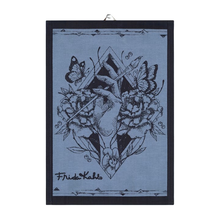 Frida Kahlo Amor Al Arte πετσέτα κουζίνας 35x50 cm, Μαύρο Ekelund Linneväveri