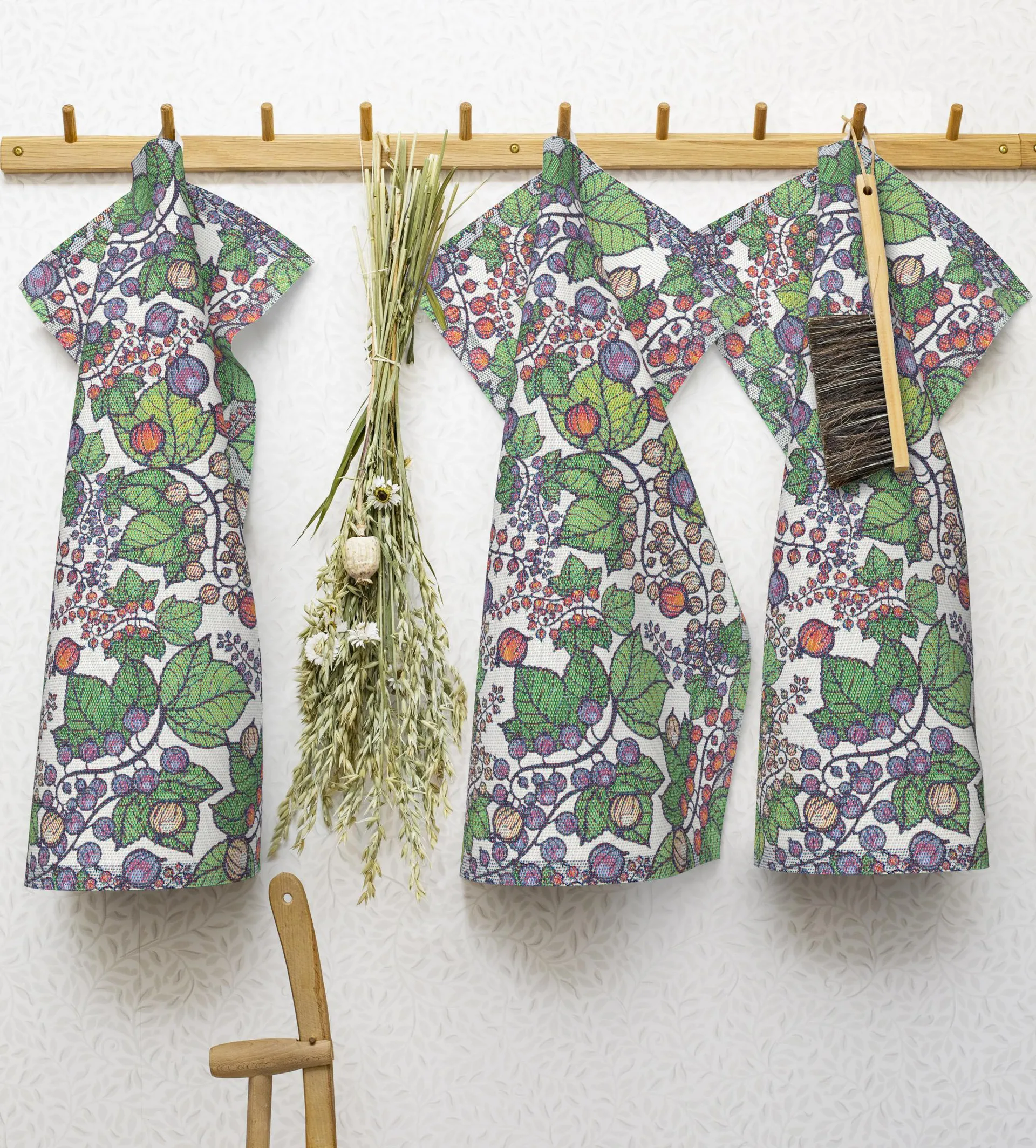 Gooseberries πετσέτα κουζίνας 35x50 cm, Πράσινο Ekelund Linneväveri