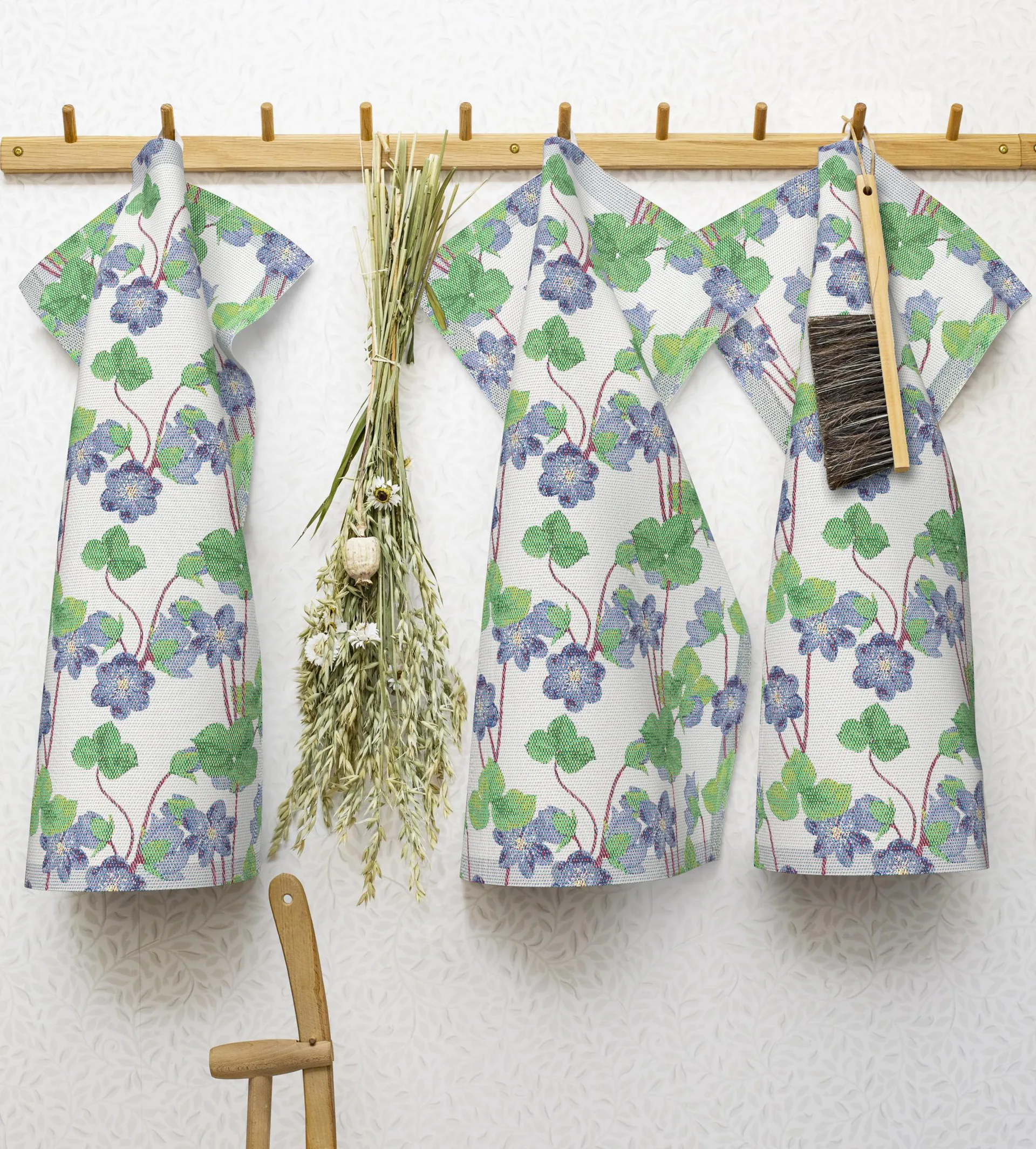 Hepatica πετσέτα κουζίνας 35x50 cm, Μπλε Ekelund Linneväveri