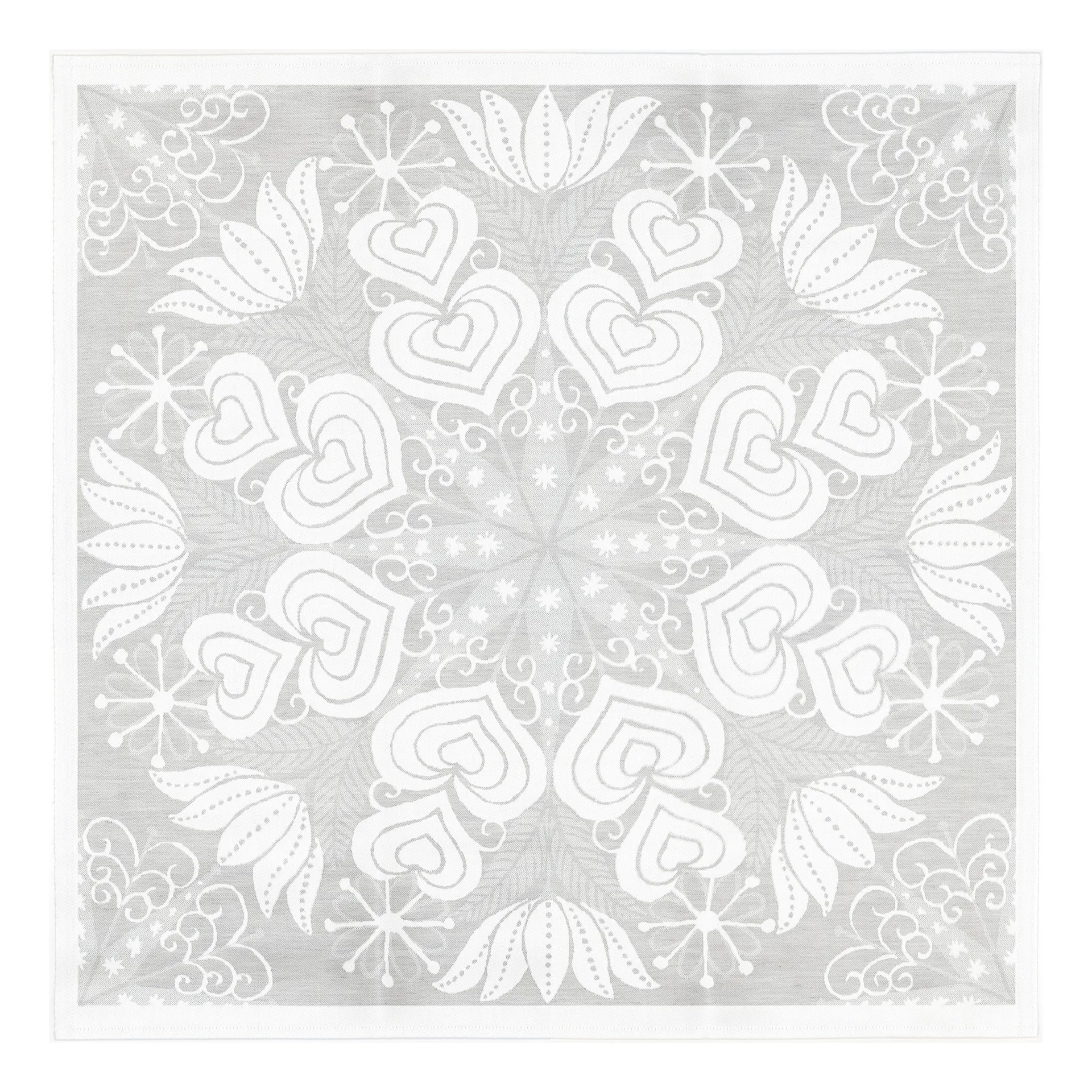 Τραπεζομάντιλο Hjärtbo 80x80 εκ, γκρι Ekelund Linneväveri