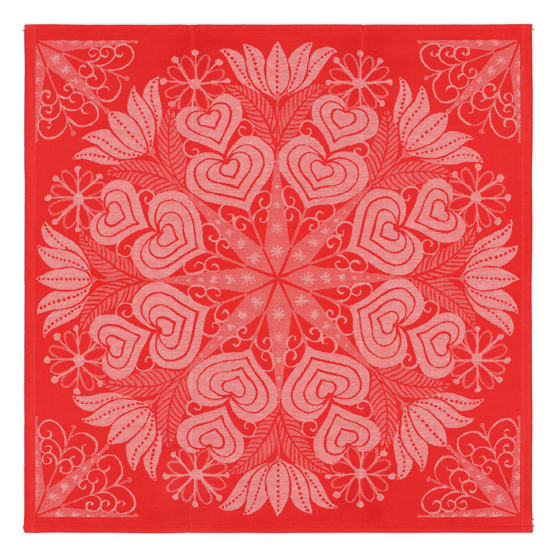 Τραπεζομάντιλο Hjärtbo 80x80 εκ, κόκκινο Ekelund Linneväveri