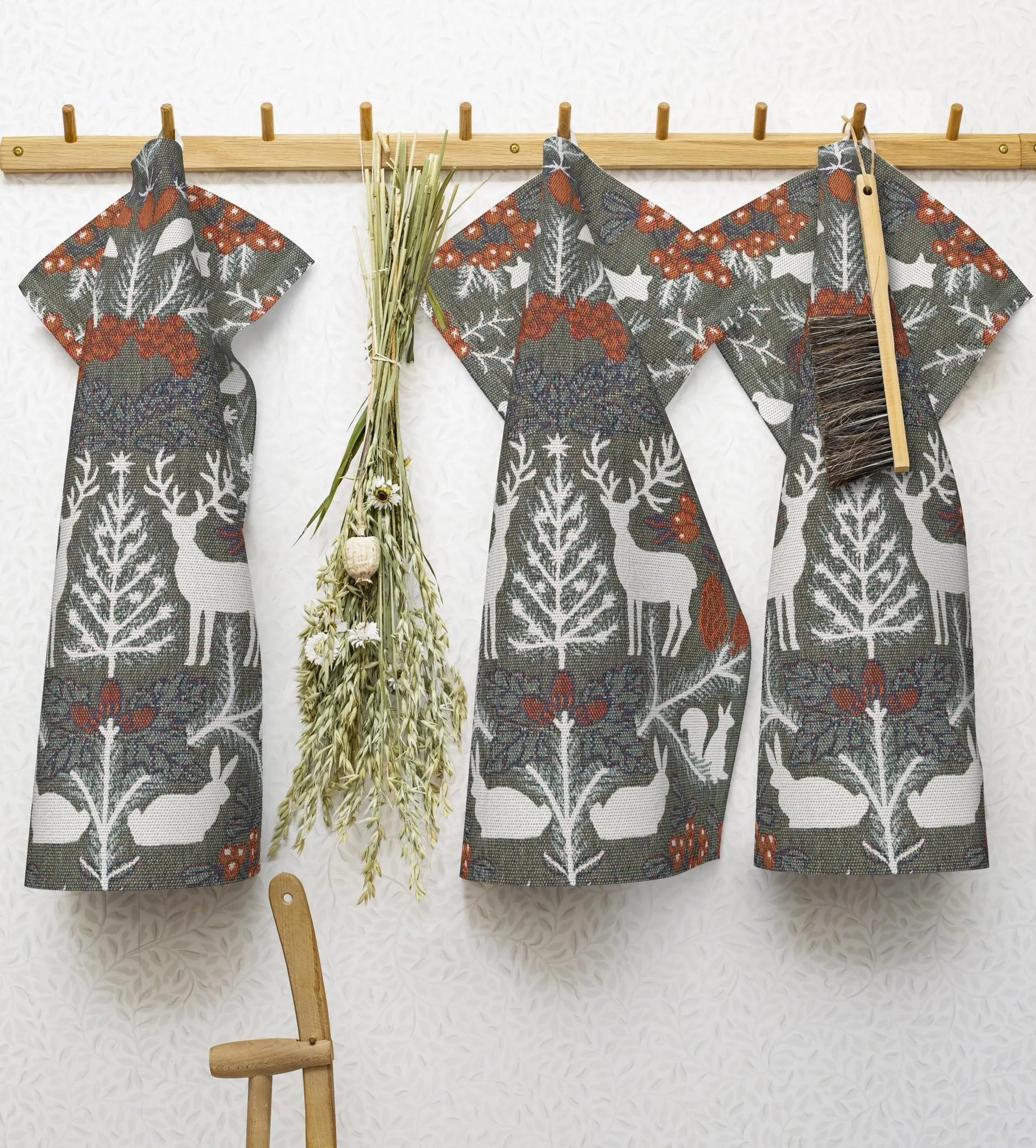 Πετσέτα κουζίνας Hjortnäs 35x50 cm, Γκρι Ekelund Linneväveri