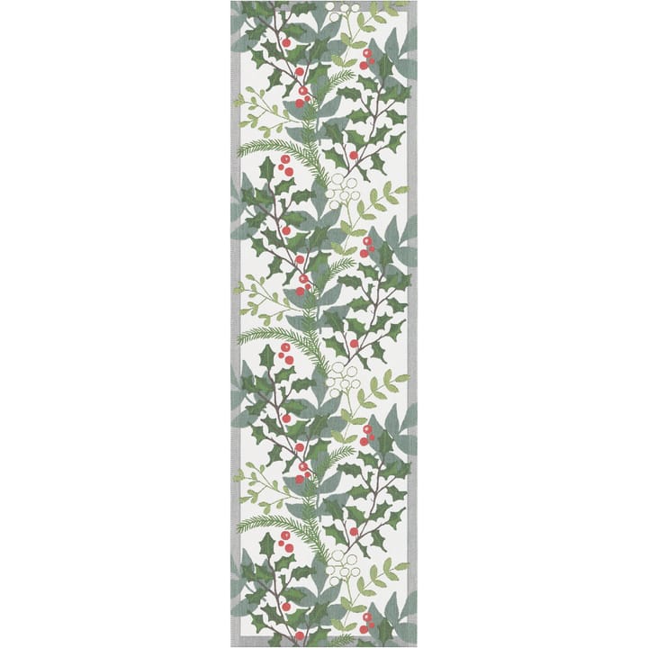 Julia διακοσμητικό τραπεζομάντιλο 35x80 cm - λευκό-πράσινο - Ekelund Linneväveri