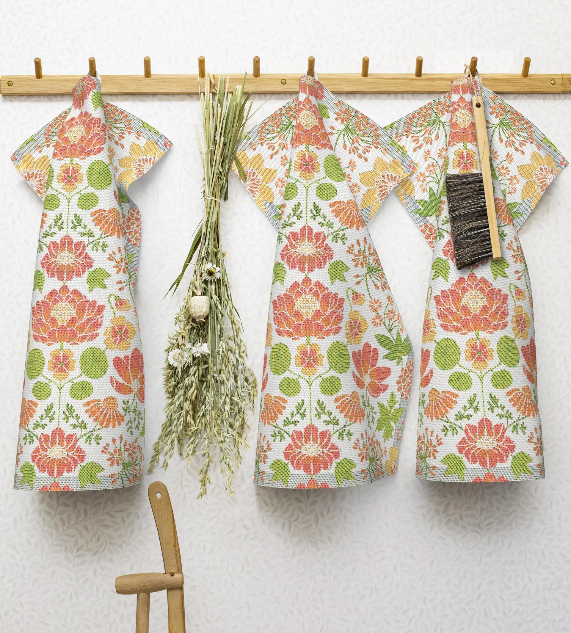 Krasse πετσέτα κουζίνας 35x50 cm, Πορτοκαλί Ekelund Linneväveri