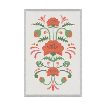 Πετσέτα κουζίνας Lindas vallmo 40x60 cm - Πορτοκαλί-γκρι - Ekelund Linneväveri