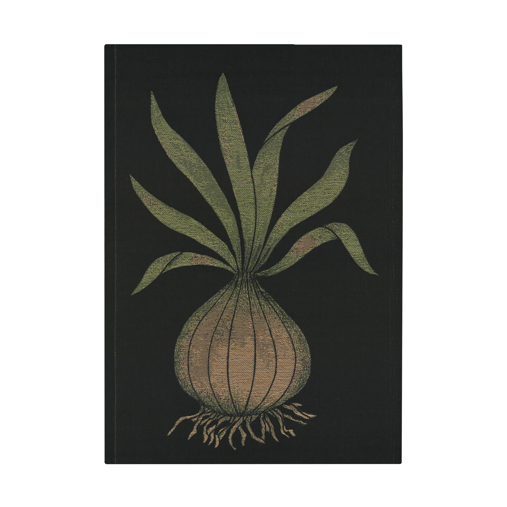 Πετσέτα κουζίνας Lök 48x70 cm, Μαύρο-σκούρο κίτρινο Ekelund Linneväveri