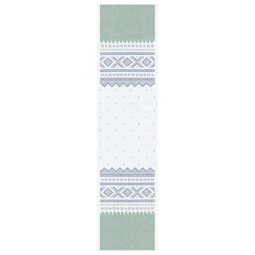 Marius διακοσμητικό τραπεζομάντιλο 35x140 cm - Πράσινο-μπλε - Ekelund Linneväveri