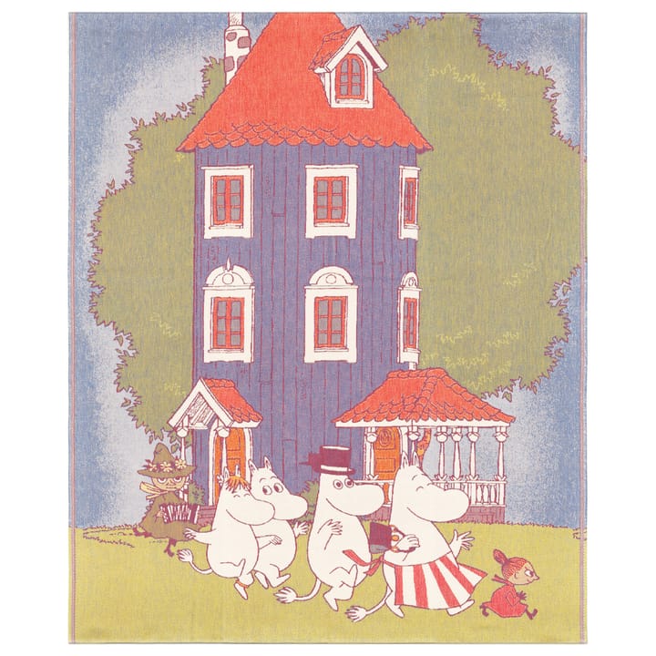 Moomin House κουβέρτα 140x170 cm, Πολύχρωμο Ekelund Linneväveri