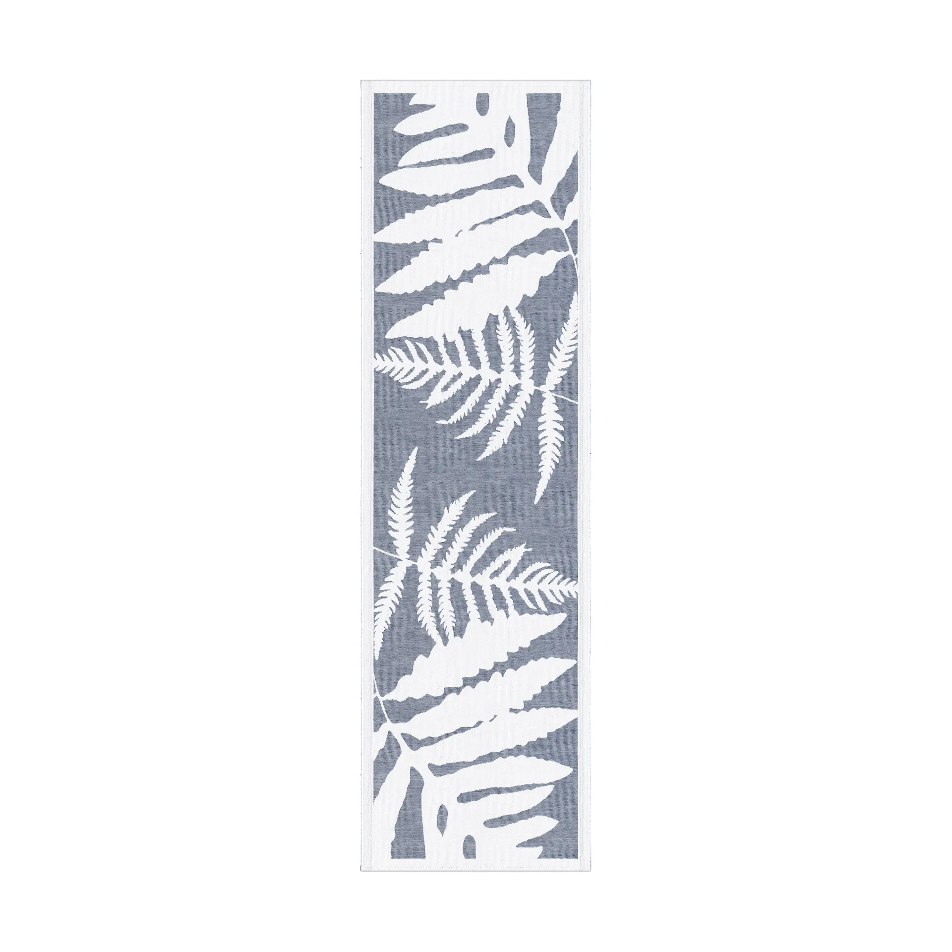 Επιτραπέζιος δρομέας Ormbunkar 50x150 cm, Μπλε-λευκό Ekelund Linneväveri