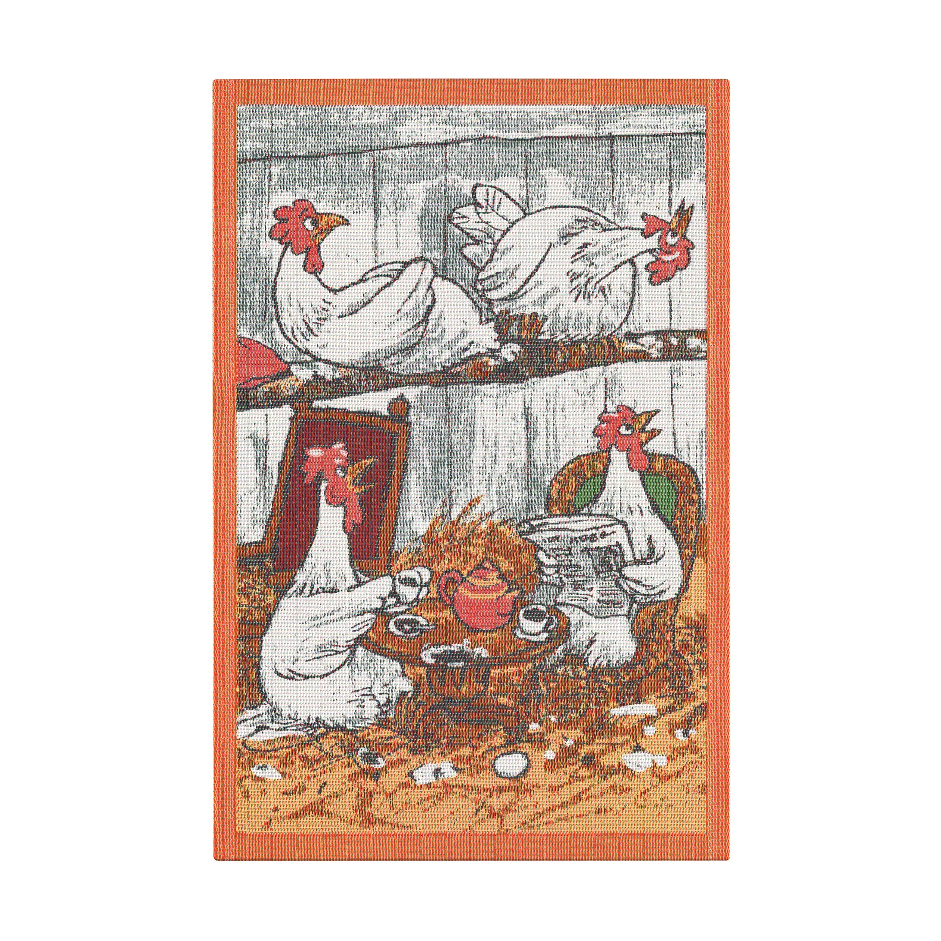 Πετσέτα κουζίνας Pettson & Findus multi 40x60 cm, Coffee Party Ekelund Linneväveri