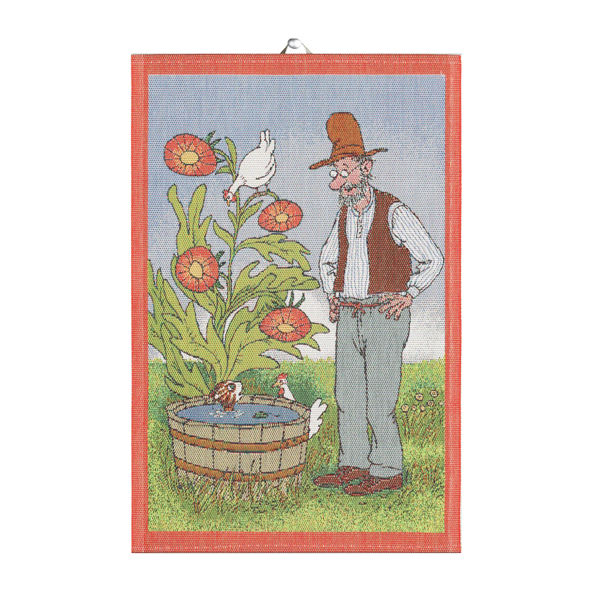 Pettson & Findus πετσέτα κουζίνας, Ο Φίντους κάνει μπάνιο Ekelund Linneväveri