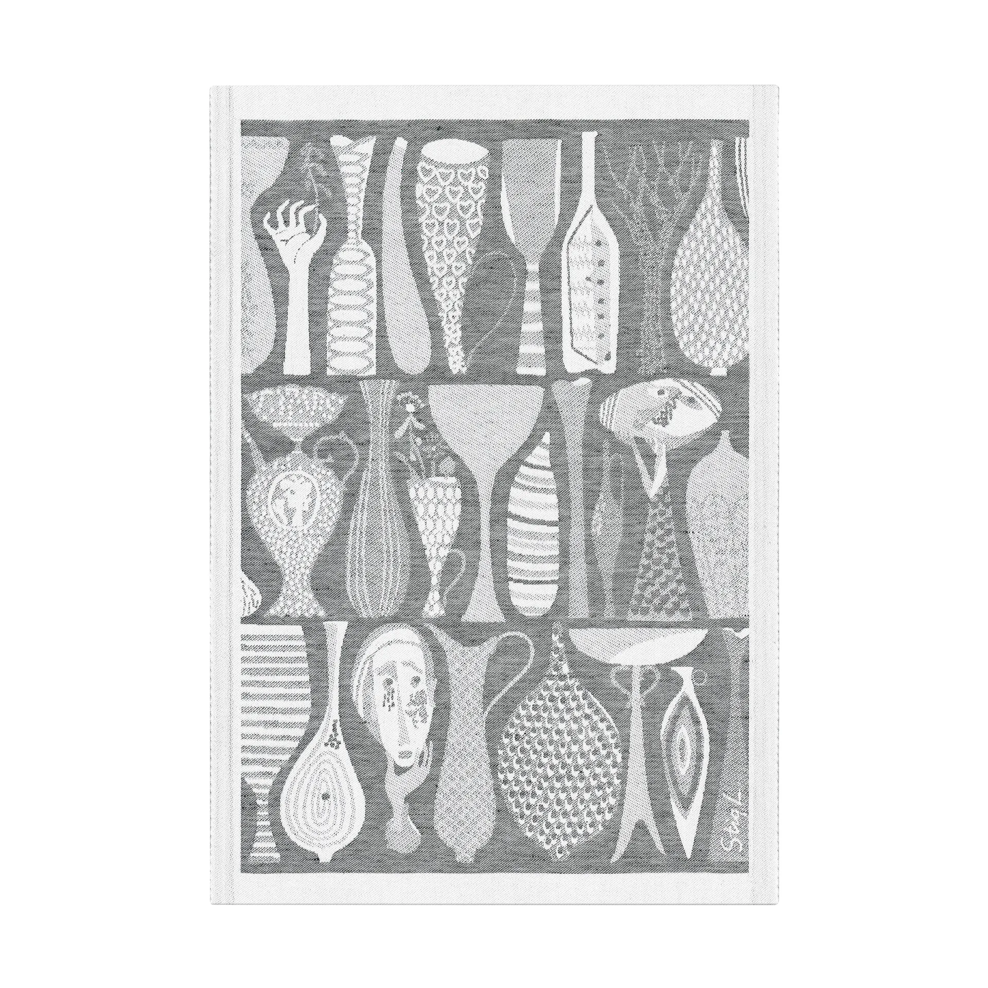 Πετσέτα κουζίνας Pottery 35x50 εκ., Μάυρο Ekelund Linneväveri