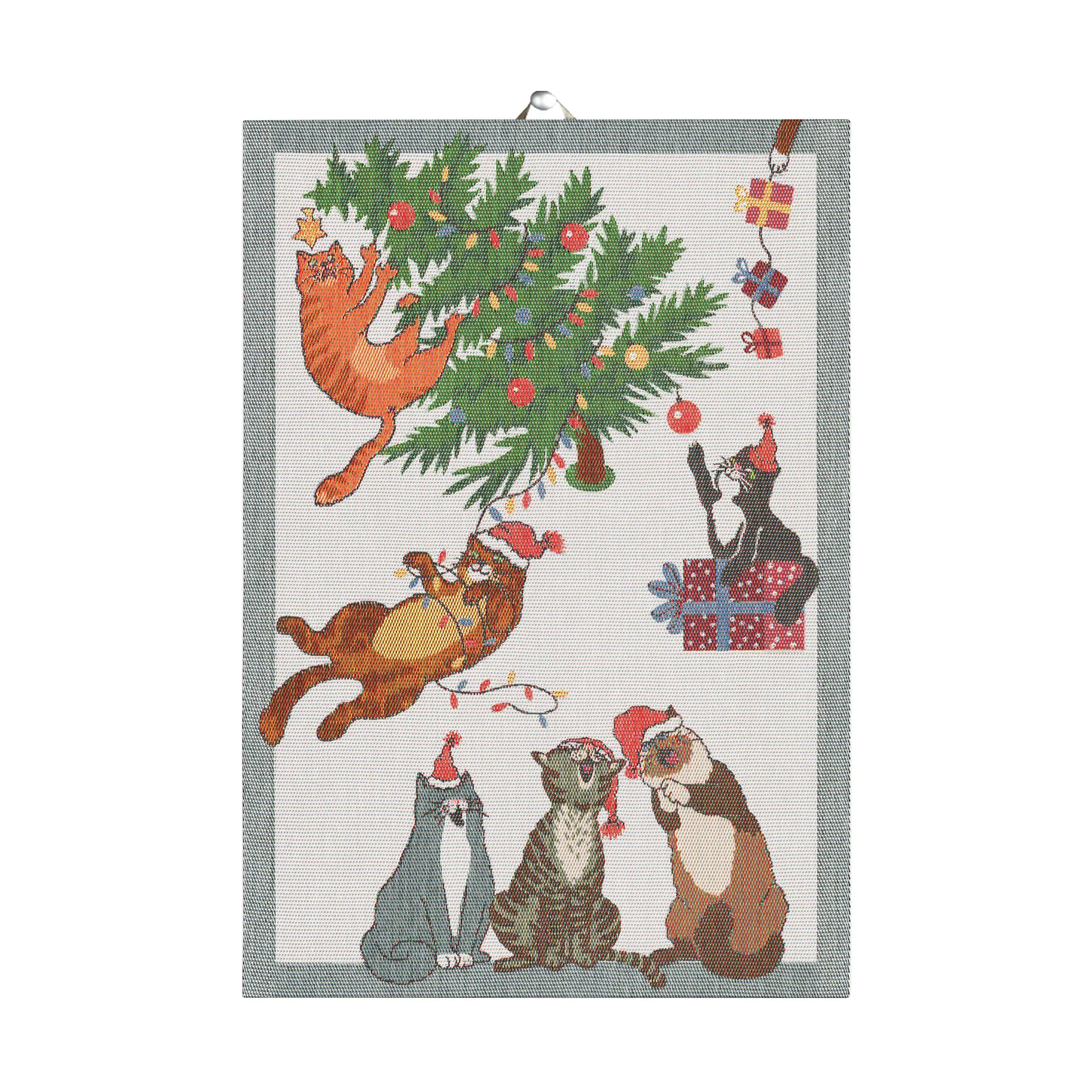 Purr-fect Christmas πετσέτα κουζίνας 35x50 cm, Multi Ekelund Linneväveri