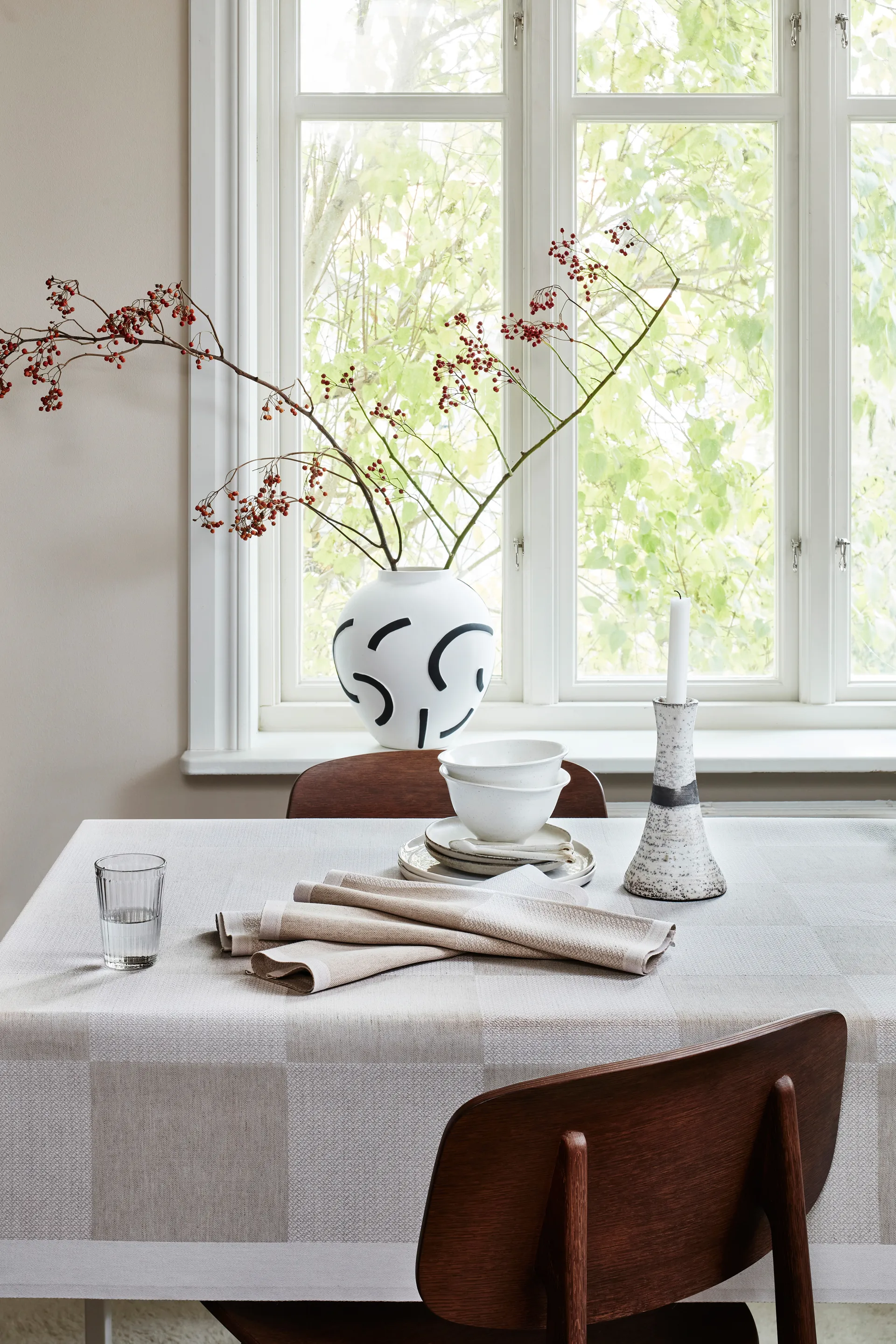 Ruta τραπεζομάντηλο μπεζ, 150x350 cm Ekelund Linneväveri