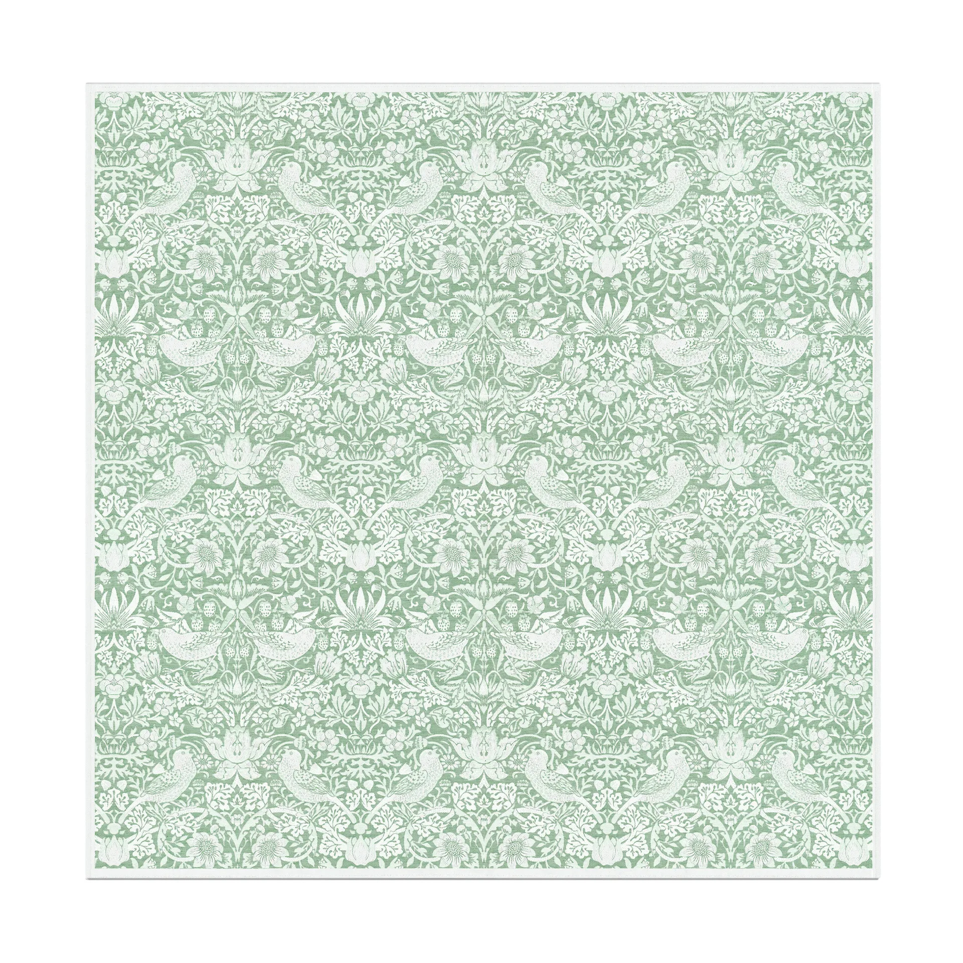 Strawberry Thief τραπεζομάντηλο 150x150 εκ., Πράσινο Ekelund Linneväveri