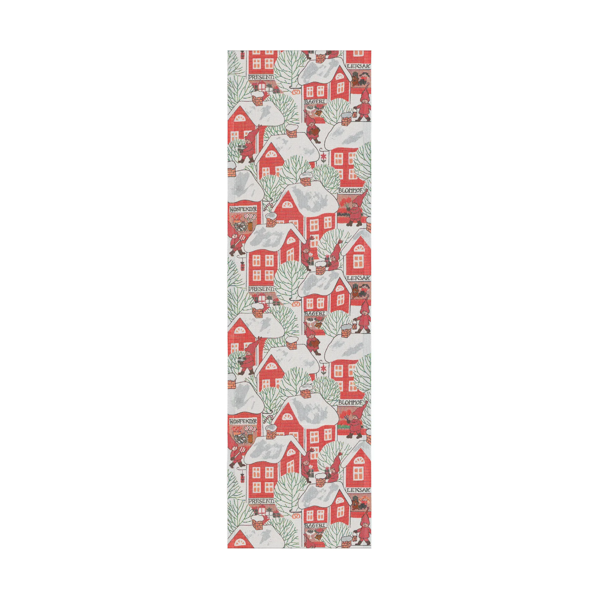 Επιτραπέζιος δρομέας Tomtebyn 35x120 cm, Κόκκινο Ekelund Linneväveri