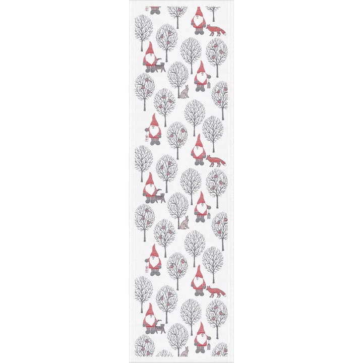 Tomteliv επιτραπέζιος δρομέας 35x120 cm - grey-red - Ekelund Linneväveri