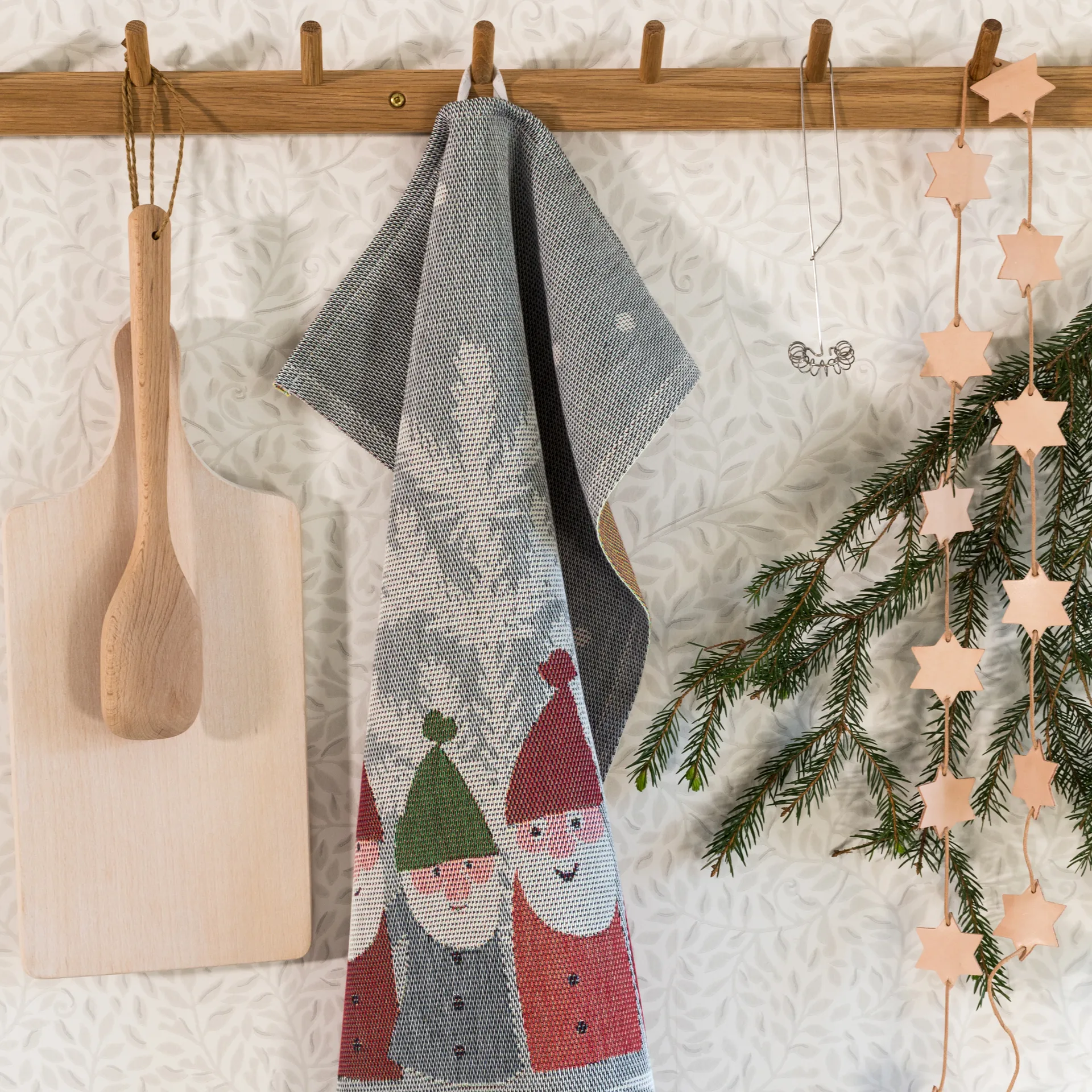 Πετσέτα κουζίνας Tomtemöte 40x60 cm, Grey-white Ekelund Linneväveri