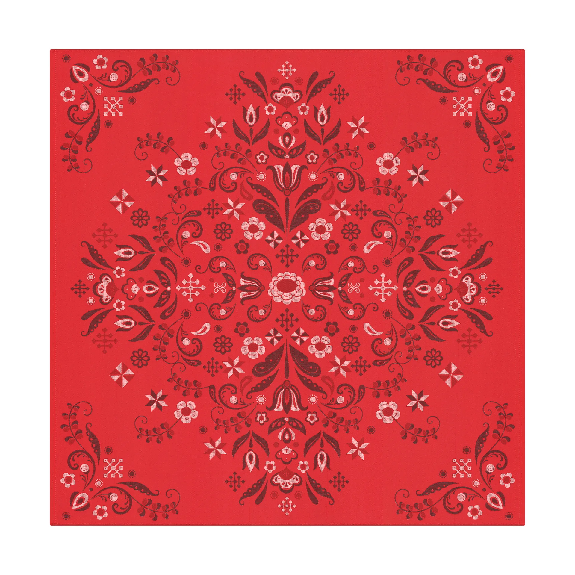 Τραπεζομάντιλο Torplyckan 145x145 εκ., Κόκκινο Ekelund Linneväveri