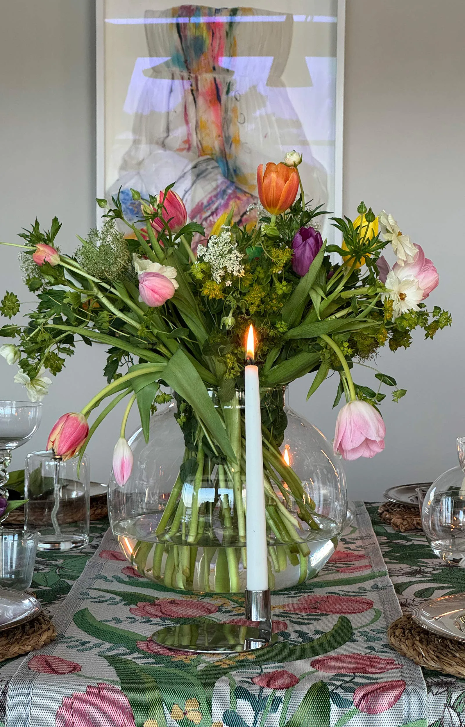 Tulpanlund πετσέτα κουζίνας 35x50 εκ, Multi Ekelund Linneväveri