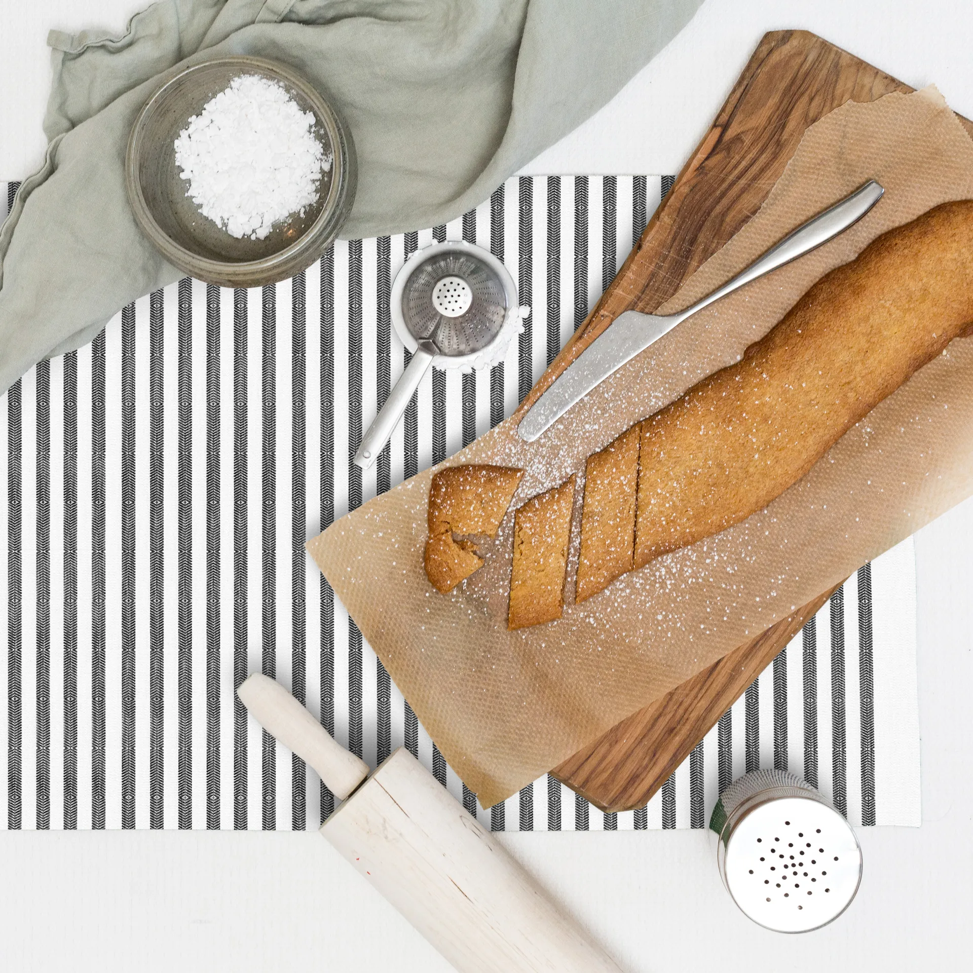 Tvärs σουπλά γκρι, 35x48 cm Ekelund Linneväveri